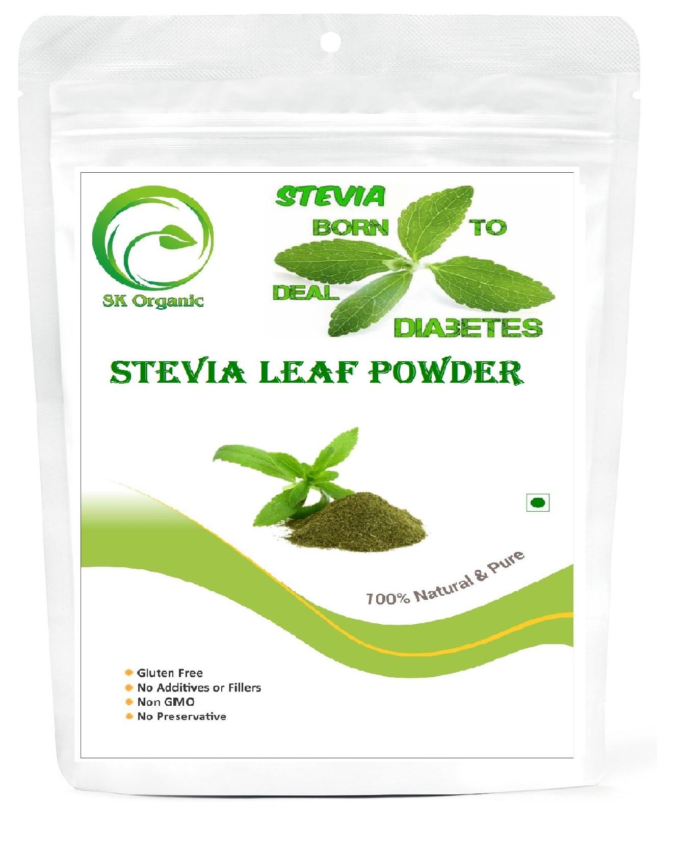 SK ORGANIC Stevia leaf powder  Natural Sweetner-_500 gm thumbnail