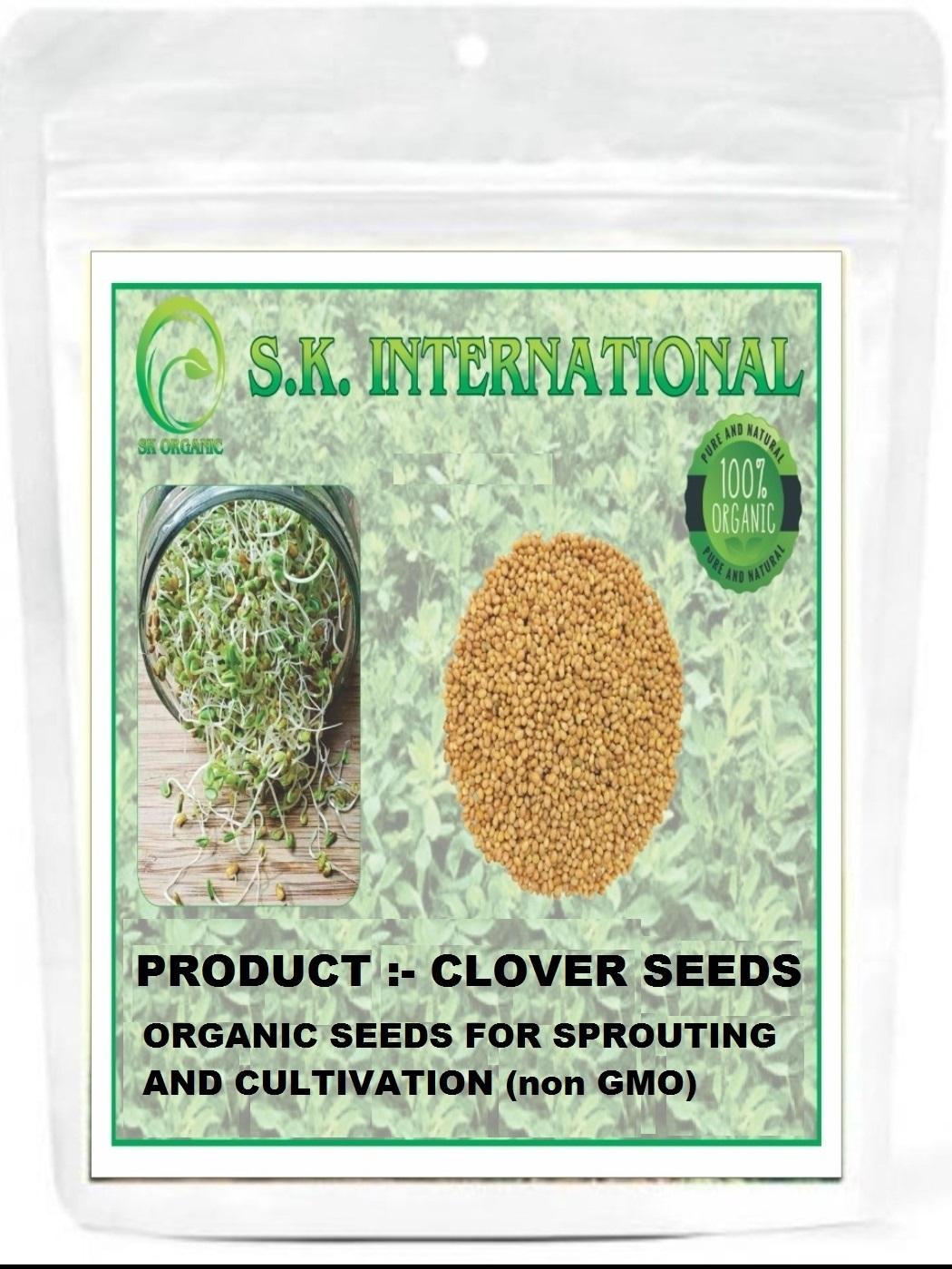 SK ORGANIC Clover Seeds for Microgreens and Sprouting 