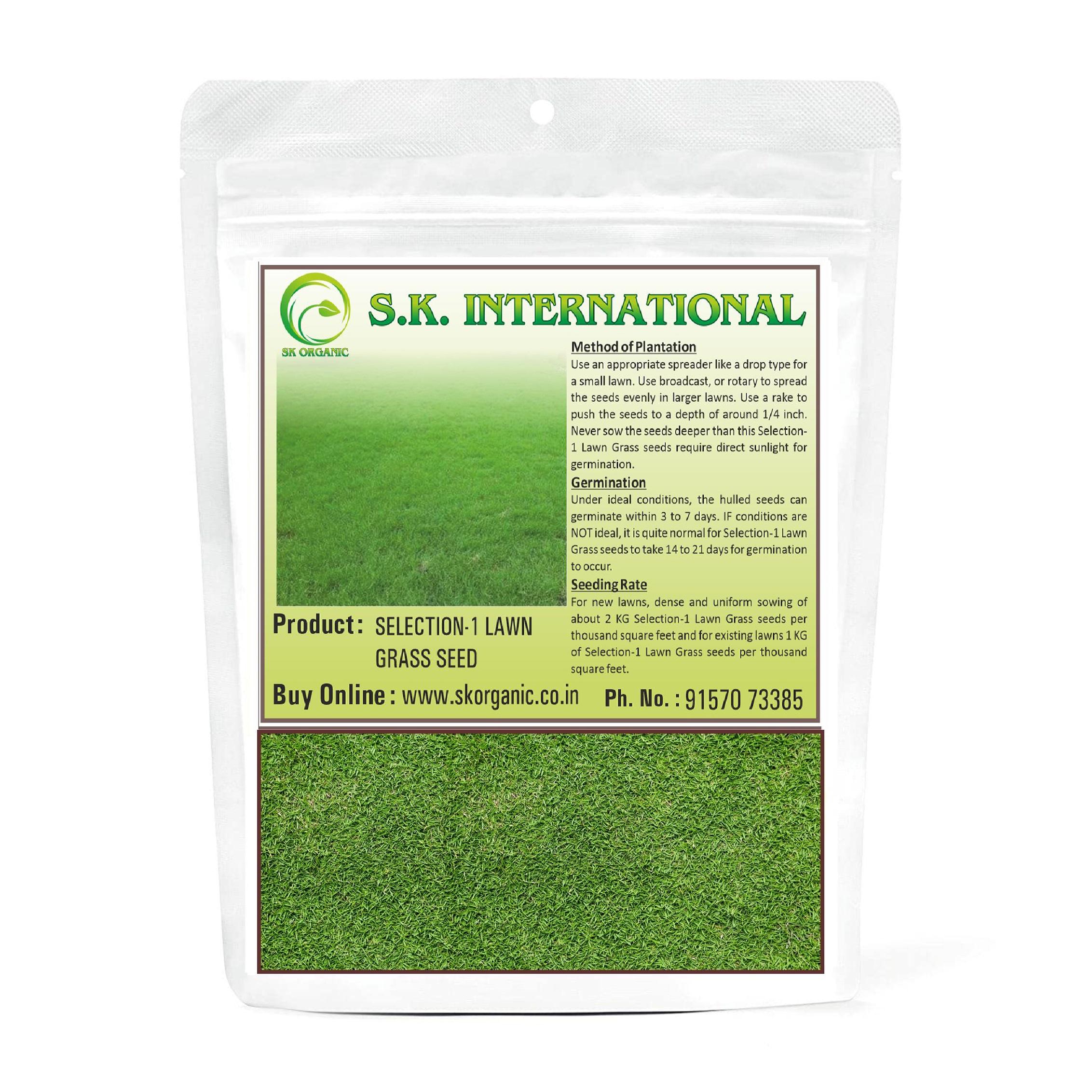 SK Organic Selection 1 Lawn (Doob) Grass seeds for Garden and Farmhouse 
