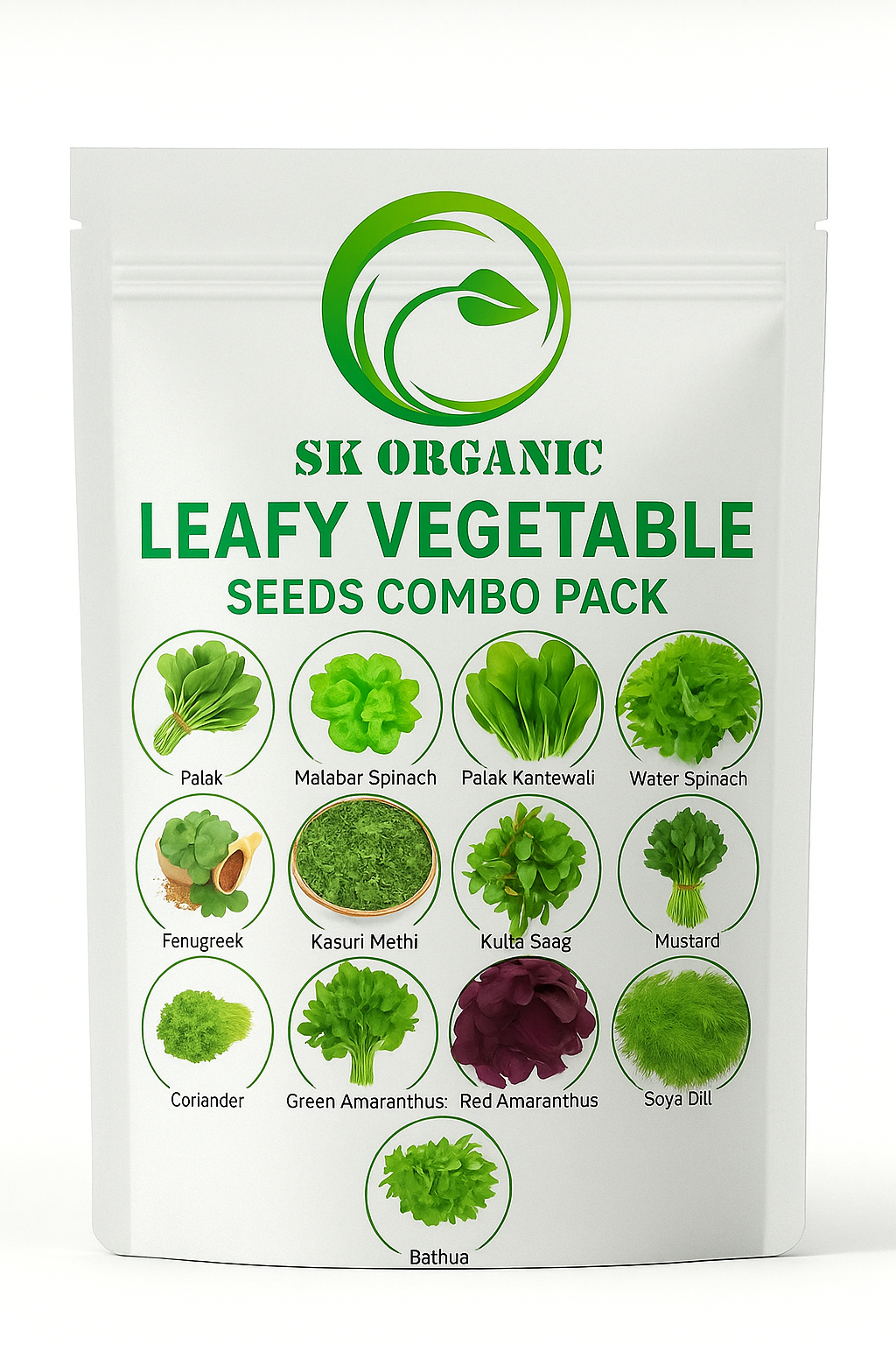 Leafy Vegetable Seeds Combo Pack, 13 Varieties for Kitchen Garden