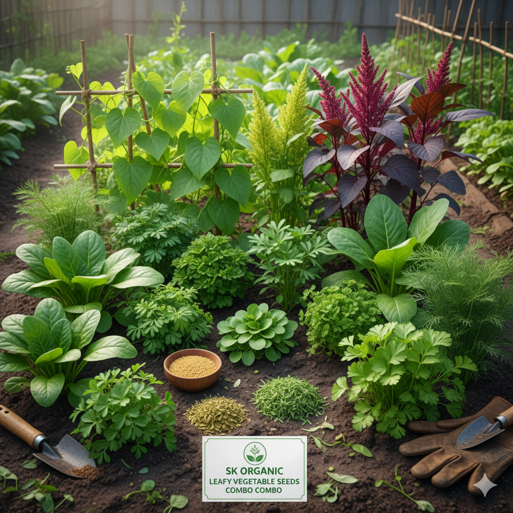 Leafy Vegetable Seeds Combo Pack, 13 Varieties for Kitchen Garden