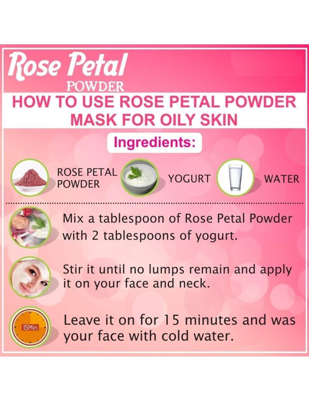 SK ORGANIC Rose petal powder For Face And Facial Skin (non treated and no chemicals)